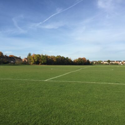 Rec marked out with Football pitches